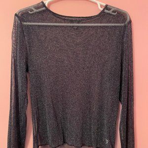 Sheer, Sparkly Victoria's Secret Long Sleeve XS